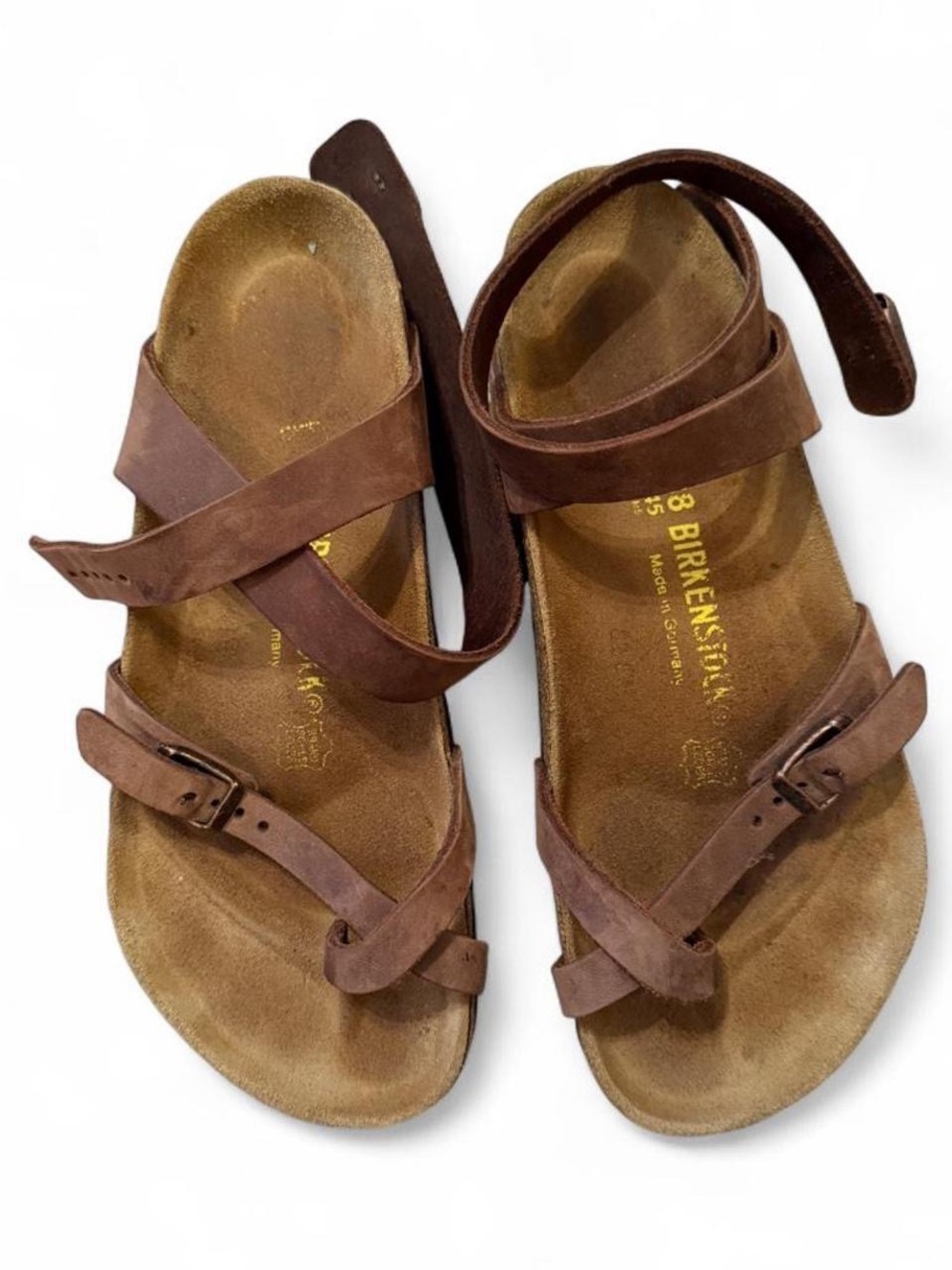 Birkenstock Yara Brown Strappy Leather Sandals